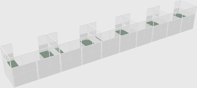 U-shaped cubicle