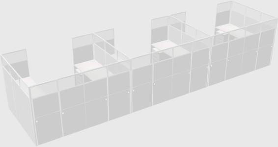 U-shaped cubicle