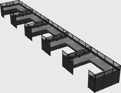U-shaped cubicle
