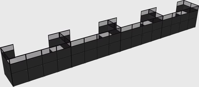 U-shaped cubicle