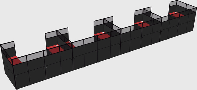 U-shaped cubicle