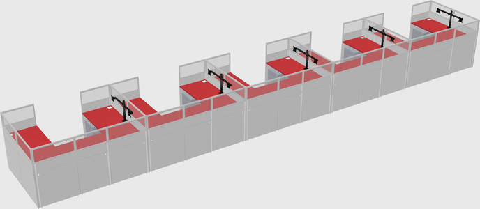 Cabine en u
