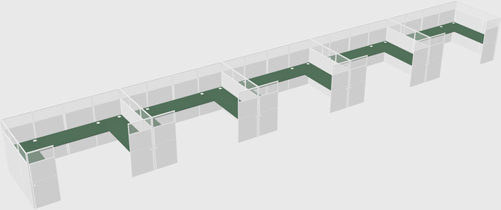 U-shaped cubicle