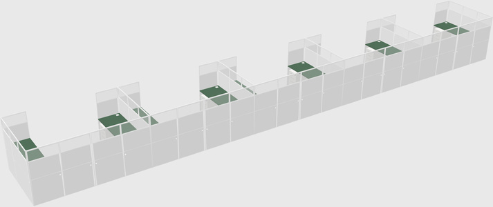 U-shaped cubicle