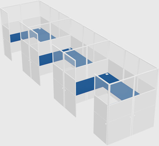 U-shaped cubicle