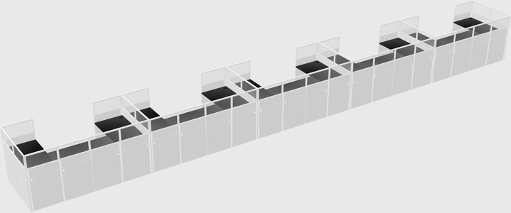 U-shaped cubicle