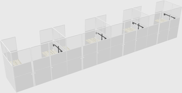 U-shaped cubicle