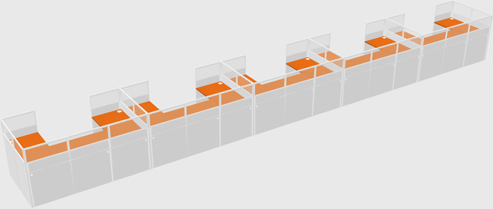 Cabine en u