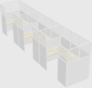 Cabine en u
