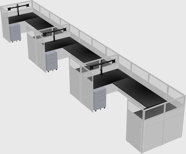 U-shaped cubicle