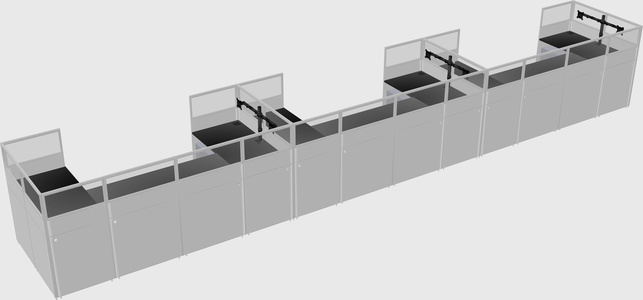 U-shaped cubicle