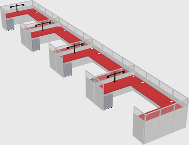 U-shaped cubicle