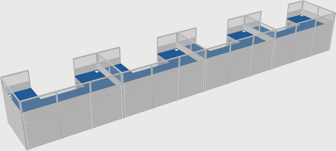 U-shaped cubicle