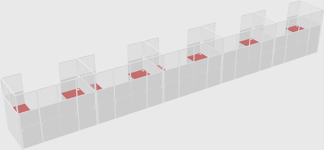 U-shaped cubicle