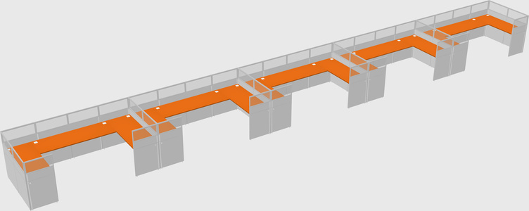 U-shaped cubicle