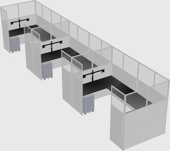 U-shaped cubicle