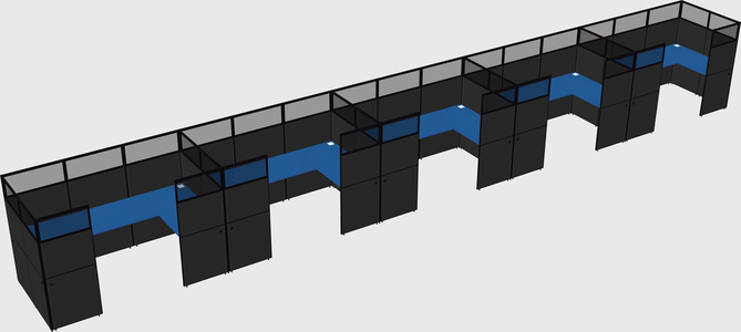 U-shaped cubicle