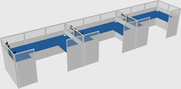 U-shaped cubicle