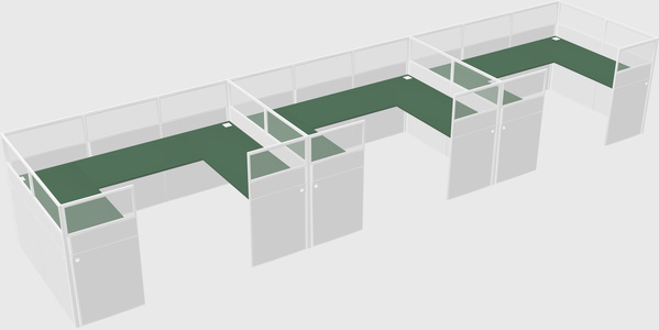 U-shaped cubicle