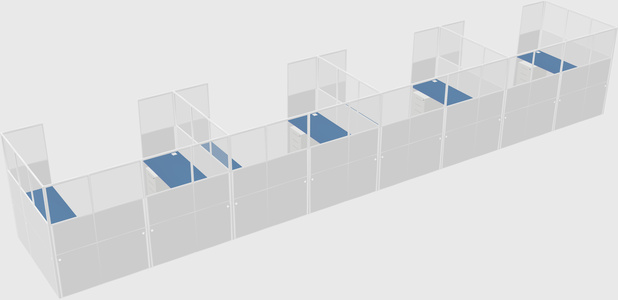 U-shaped cubicle