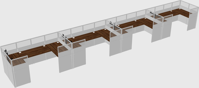 U-shaped cubicle