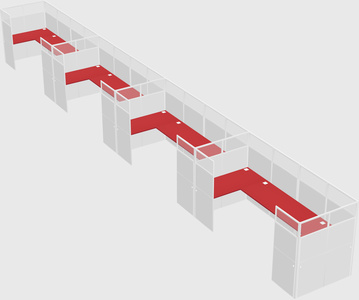 U-shaped cubicle