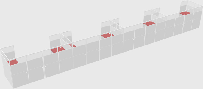 U-shaped cubicle