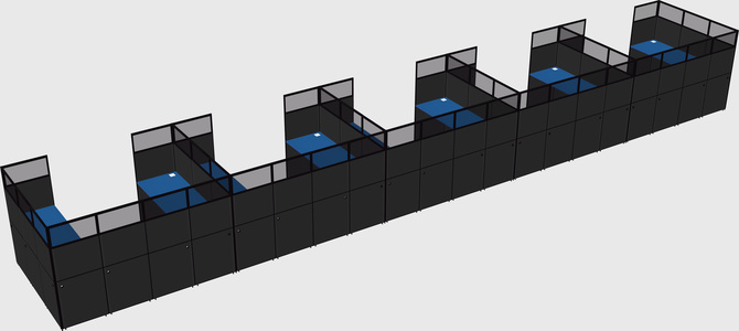 U-shaped cubicle