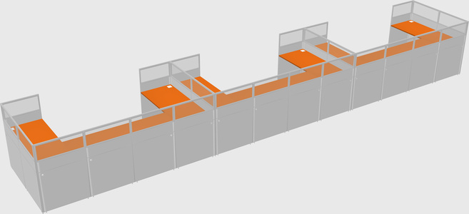 Cabine en u