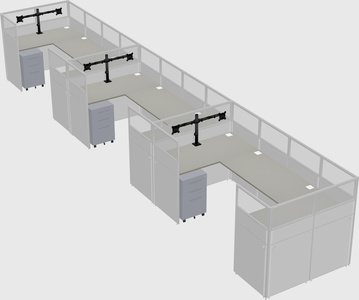 U-shaped cubicle