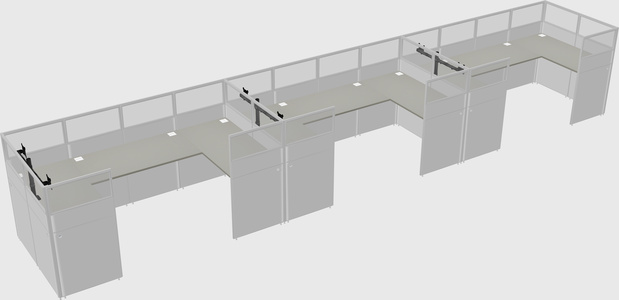 U-shaped cubicle