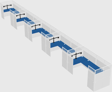 U-shaped cubicle