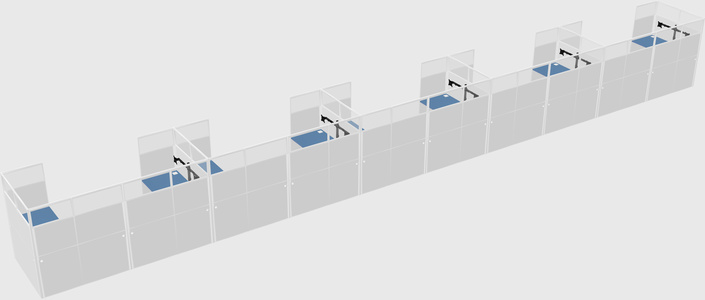 U-shaped cubicle