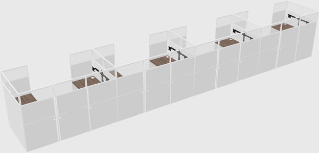 U-shaped cubicle