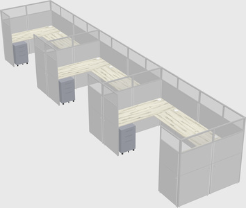 U-shaped cubicle