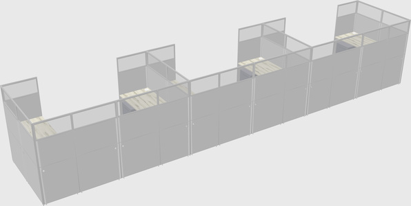 U-shaped cubicle