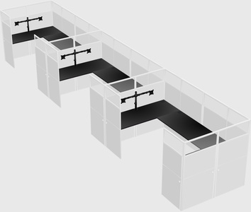 U-shaped cubicle
