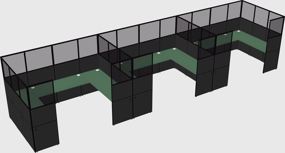 U-shaped cubicle