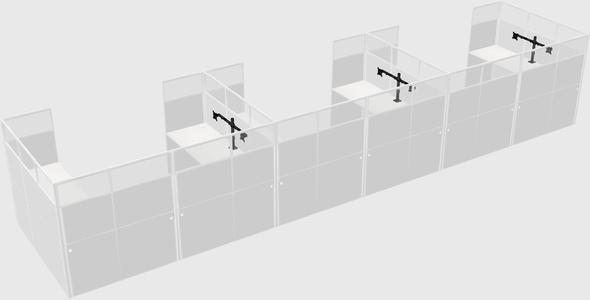 U-shaped cubicle
