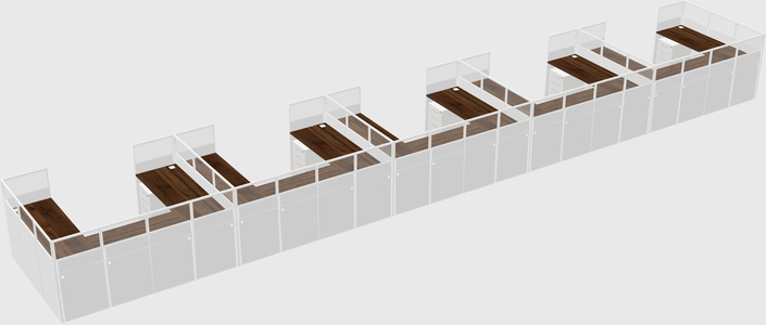 U-shaped cubicle