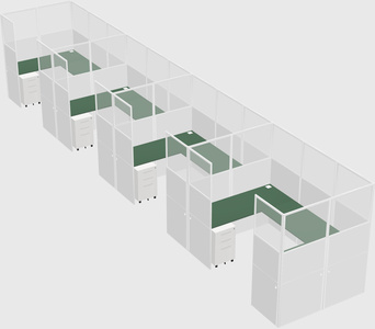 U-shaped cubicle