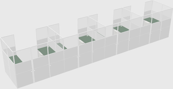U-shaped cubicle