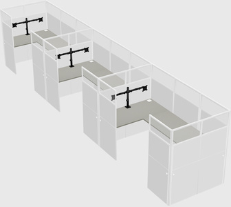 U-shaped cubicle