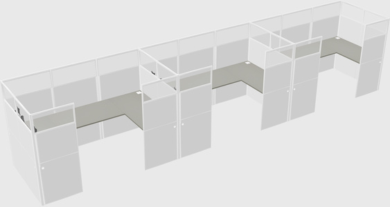 U-shaped cubicle