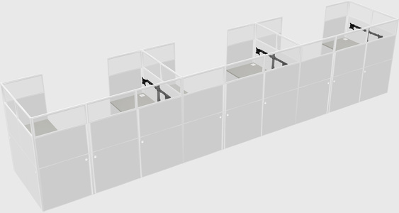 U-shaped cubicle