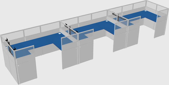 U-shaped cubicle