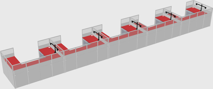 U-shaped cubicle