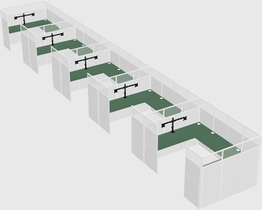 U-shaped cubicle