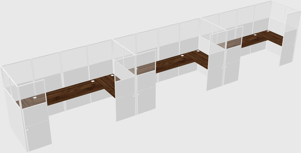 U-shaped cubicle