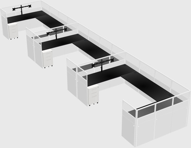 U-shaped cubicle